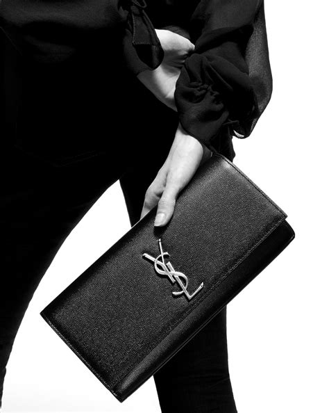 black on black ysl clutch|ysl clutch price.